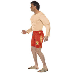 Baywatch Lifeguard Costume with Muscle Chest, jumpsuit.