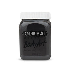 Black face and body paint by Global – non-toxic water-based paint for Halloween, cosplay, sports, and kids’ parties

