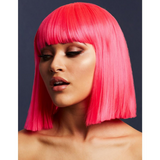 Lola Blunt Bob Wig - Neon Pink