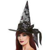 Sequin Witch Hat - Reversible Black & Silver