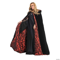 Deluxe Black Velvet Cape w/Red Lining - Hire