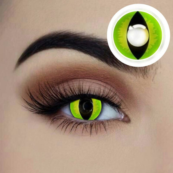 Starry Eyed Contact Lenses - Green Cat