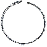 Top view of an Elven medieval fantasy crown crafted from metal with intricate textures, a silver finish, and a central gem, displayed on a white background