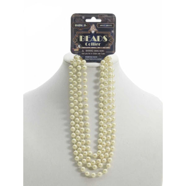 Flapper Roaring 20's Beige Beads 182cm