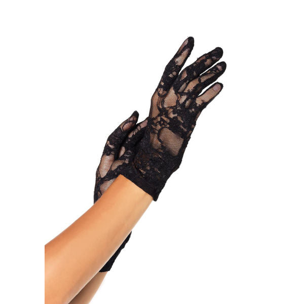 Gloves - Short Black Lace