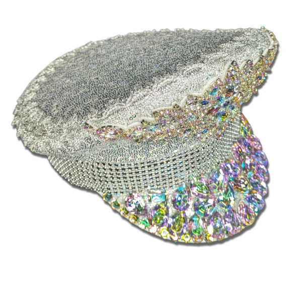 Jewelled Festival Hat-White