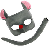deluxe animal mouse set, includes mask and tail.