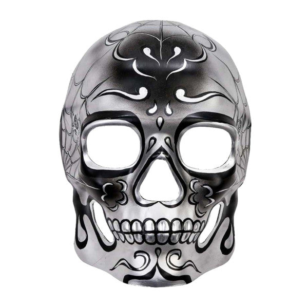 Day of the Dead Silver Skull Mask