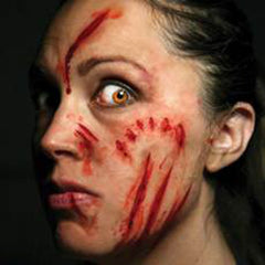 Tinsley FX Temp Tattoo - Mauled. with teeth and claw marks, touch up with some fake blood.