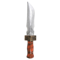 31cm Egyptian knife with silver blade and wood-look handle, ideal for Halloween or historical costumes