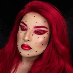 Starry Eyed Yearly Contact Lenses - Red Mesh