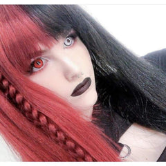 Starry Eyed Yearly Contact Lenses-Zelda, grey/blue with black outer rim.