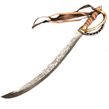 Deluxe Caribbean Pirate Sword, 72 cm long with brown tassels from handle.