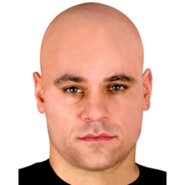 beige bald cap latex costume realistic