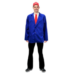 Adult business man costume with tie and hat