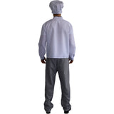 Adult Chef Costume with white jacket and check pants back view