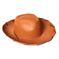 Adult cowboy costume hats in brown  felt-look with classic Western shape