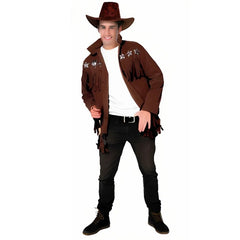 Adult cowboy fringed jacket costume with Silverstar detail
