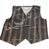 Flat view of crocodile skin vest