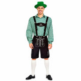 Men’s Green Check Beer Man Oktoberfest Costume with Lederhosen