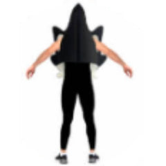 Adult Herb Leaf Costume – green tunic with attached hood, novelty fancy dress outfit for 1960s hippie or party themes