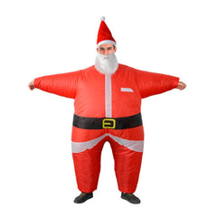 Inflatable Santa Adult Costume with battery pack.