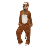 Adult Monkey All in One Hooded Costume, unisex.