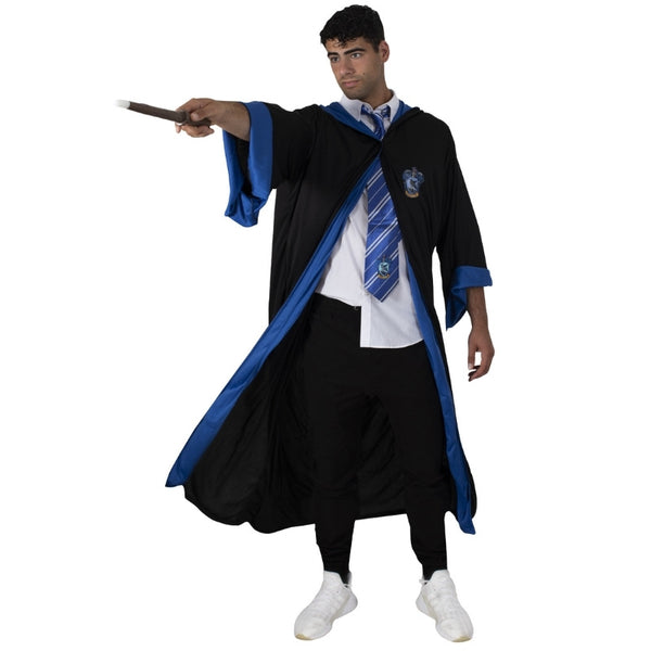 Adult Ravenclaw Classic Robe, blue trim and logo.