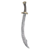 80cm curved Ali Baba sword prop with Arabian-style blade, ideal for Book Week, fantasy, or Halloween costumes