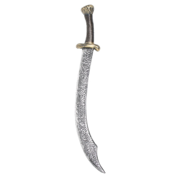 80cm curved Ali Baba sword prop with Arabian-style blade, ideal for Book Week, fantasy, or Halloween costumes