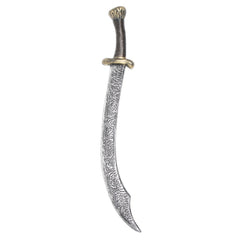 80cm curved Ali Baba sword prop with Arabian-style blade, ideal for Book Week, fantasy, or Halloween costumes