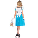 classic alice costume womens blue dress apron back view