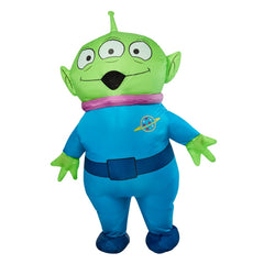 Toy Story Alien inflatable costume for adults with green three-eyed character design
