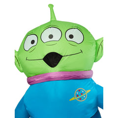 Toy Story Alien inflatable costume for adults with green three-eyed character design