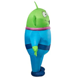 Side view of inflatable Toy Story Alien costume showing character profile