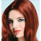 Alluring Auburn Ladies Wig, shoulder length with centre part.