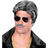 Grey Ambassador Moustache Worn by Adult Man