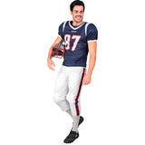 Side view of american football player costume