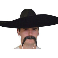 amigo moustache in grey quality, long mexican style, attach with double sided tape.