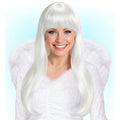 Angel Wig – Long Straight White with Fringe