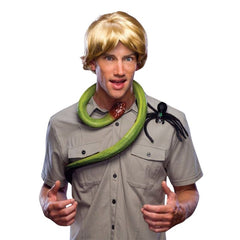 Animal Hunter Wig, blonde steve irwin style wig.