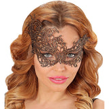 Intricate gold lace masquerade mask
