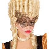 Gold baroque lace masquerade mask