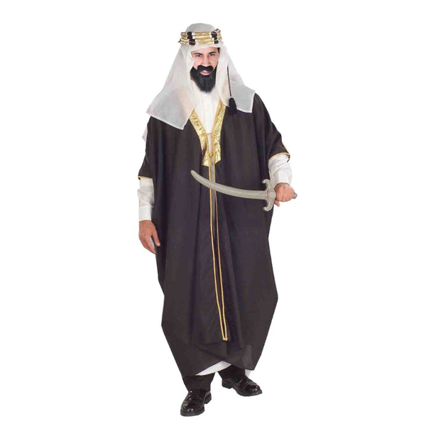 Men's Arab Sheikh costume with white robe, tunic, and headpiece – Dr Toms