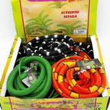 Colorful toy snakes in a box with 'Authentic Details' packaging.