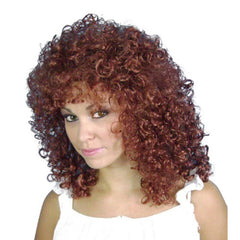 Auburn Glamour Ringlets, shoulder length curly hair.
