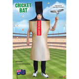 Packaging for the Aussie novelty cricket bat costume