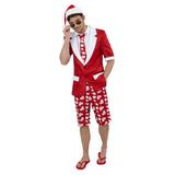 Aussie Santa summer suit jacket and shorts