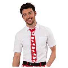 Australian Christmas Santa patterned tie