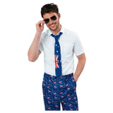 Aussie flag printed summer suit